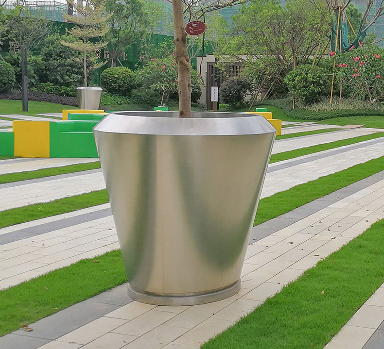 Stainless steel outdoor flower boxes