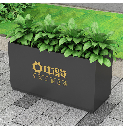 Iron flower box outdoor flower bed