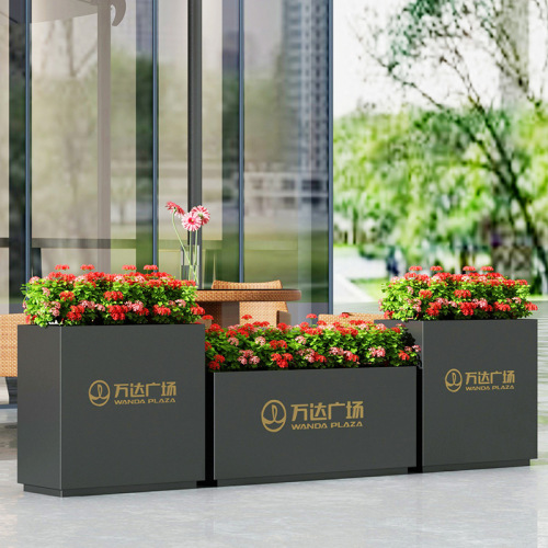 Iron flower box outdoor flower bed