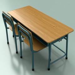 double desks and chairs for students