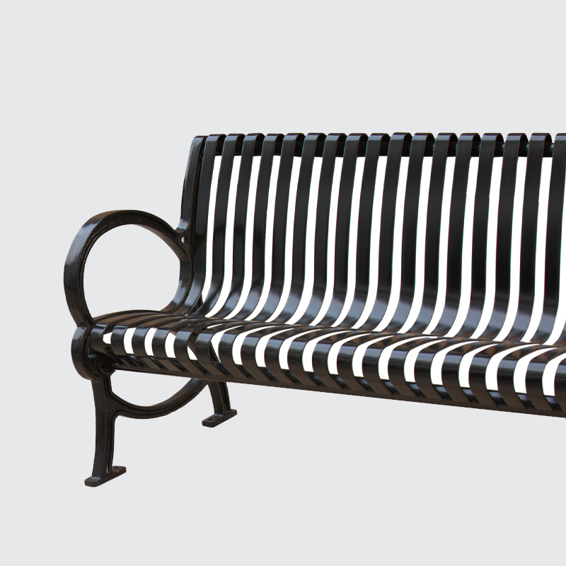 long patio steel park bench