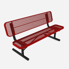 outdoor metal mesh park seating bench