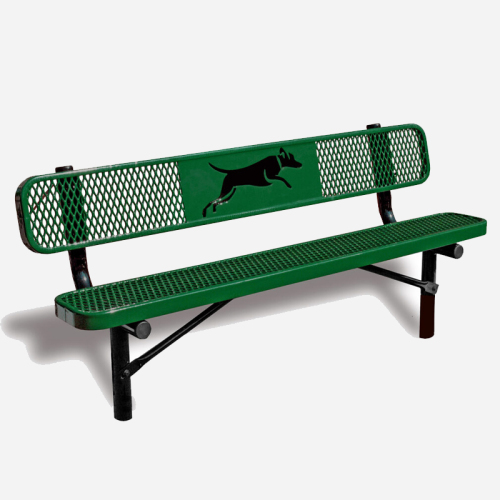 Bench Type Animal Pet Dog Park Metal Bench With Backrest