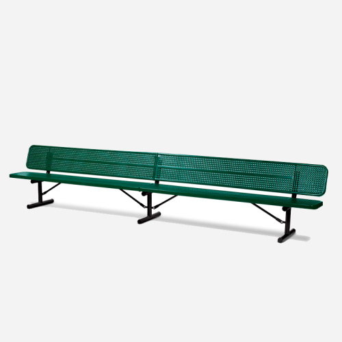 all weather perforated metal garden bench