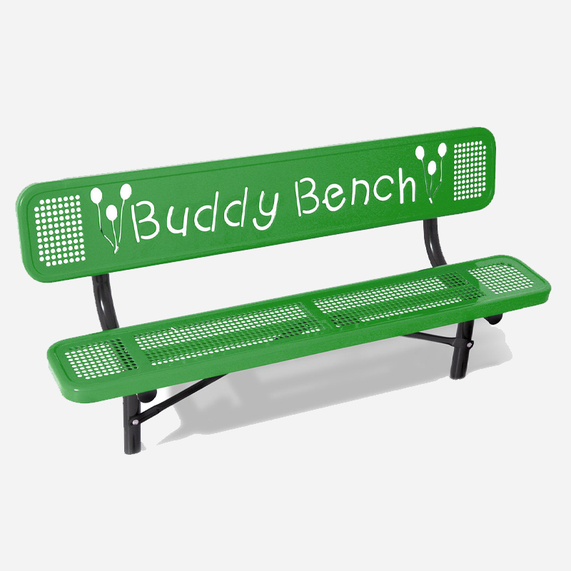 Bench Type Animal Pet Dog Park Metal Bench With Backrest