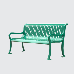 modern steel metal park benches