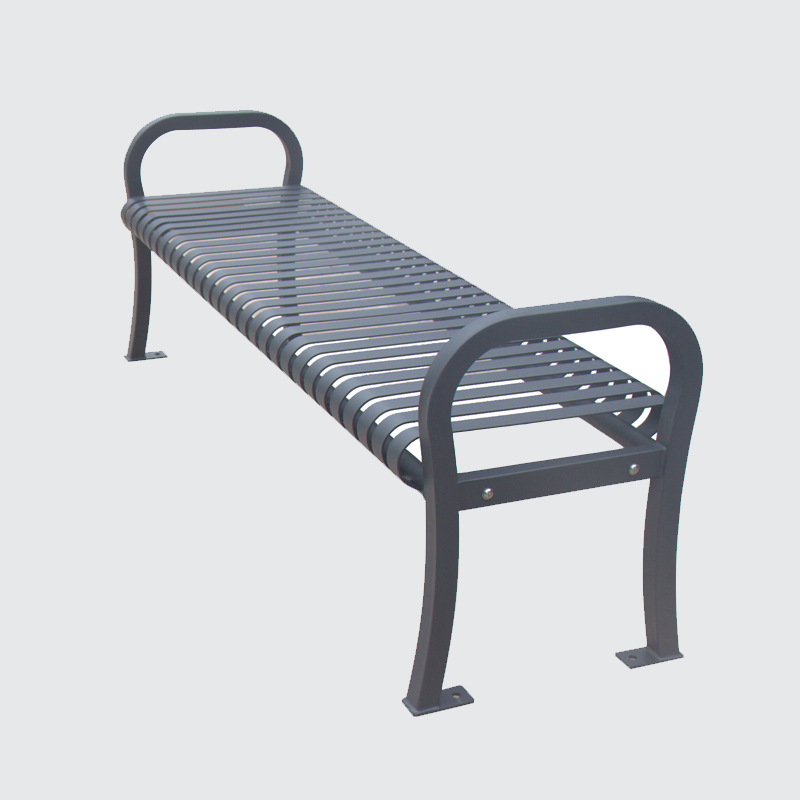 Modern steel metal park backless benches