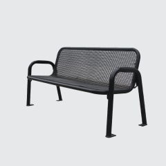 outdoor thermoplastic steel mesh leisure bench