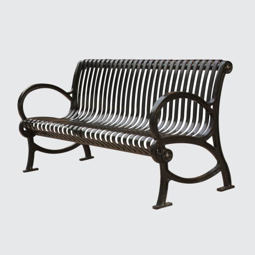 long patio steel park bench