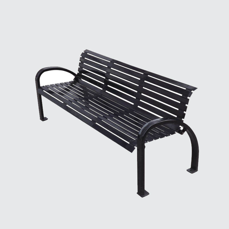 park steel outdoor patio bench