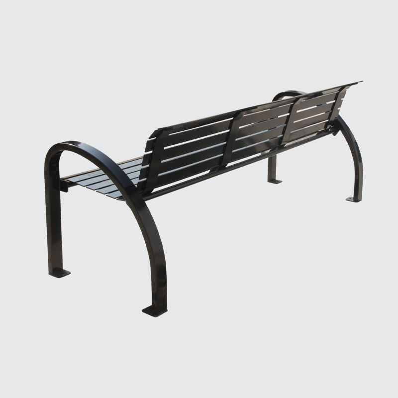 park steel outdoor patio bench