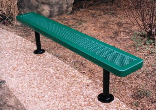 outdoo street thermoplastic metal mesh bench