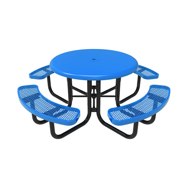 solid top disabled expanded metal picnic tables and chairs