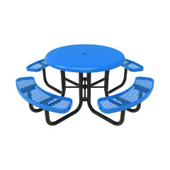solid top disabled expanded metal picnic tables and chairs