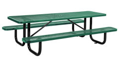 thermoplastic coating steel 6ft 8ft rectangle outdoor picnic table