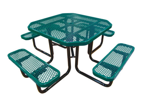 Expanded Metal 46" Octagonal Picnic Table