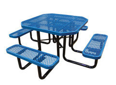 outdoor square picnic table and benches