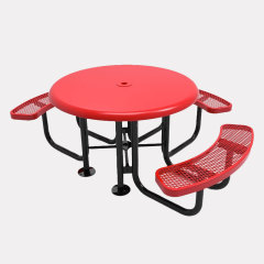 solid top disabled expanded metal picnic tables and chairs