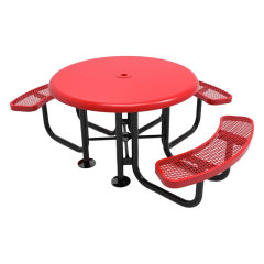 solid top disabled expanded metal picnic tables and chairs