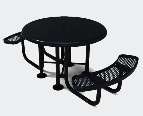 solid top disabled expanded metal picnic tables and chairs
