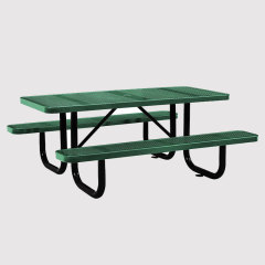 6′ & 8′ Portable perforated metal Rectangular Picnic Tables