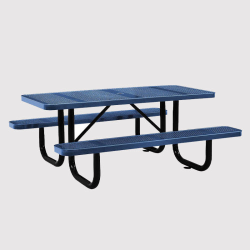 6′ & 8′ Portable perforated metal Rectangular Picnic Tables