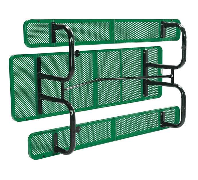 6′ & 8′ Portable perforated metal Rectangular Picnic Tables