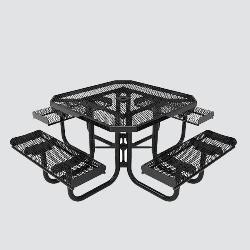 46" Square Thermoplastic Polyethylene Coated Picnic Table