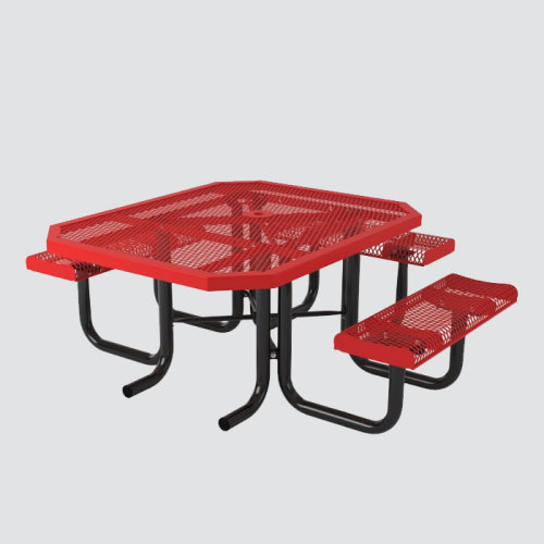 46" Square Thermoplastic Polyethylene Coated Picnic Table