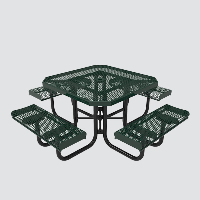 46" Square Thermoplastic Polyethylene Coated Picnic Table