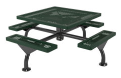 8 seater square thermoplastic coated school picnic table