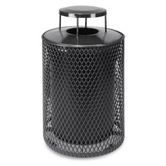 Outdoor Round Metal Mesh Waste Receptacle