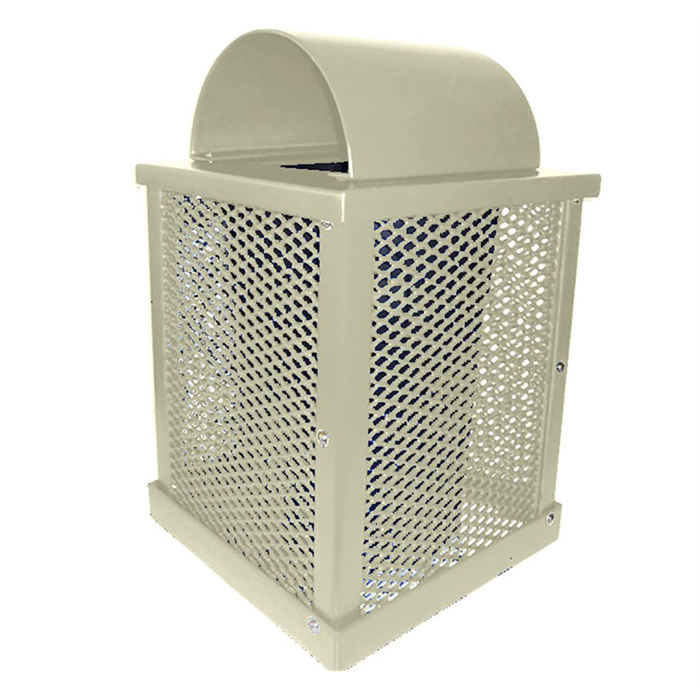 outdoor public square wire mesh trash can