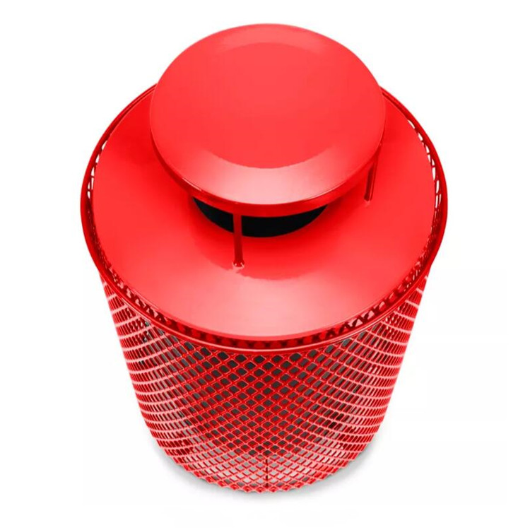 Outdoor Round Metal Mesh Waste Receptacle