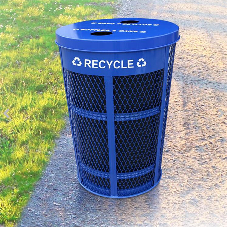 Outdoor Expanded Metal Waste Bin