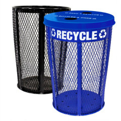 Outdoor Expanded Metal Waste Bin