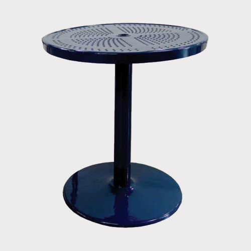 36" Round Pedestal Table with Plastic Coated Frame