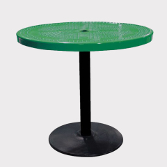 36" Round Pedestal Table with Plastic Coated Frame