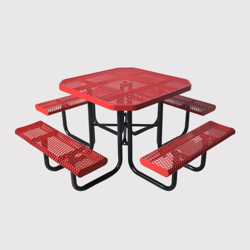 46" Square Thermoplastic Polyethylene Coated Picnic Table