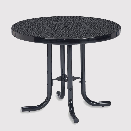 Streetside 36" Round Perforated Steel Outdoor Coffee Table