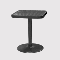 24" Expanded Metal Square Patio Thermoplastic Coated Bar Height Table - 30" or 40" Tall