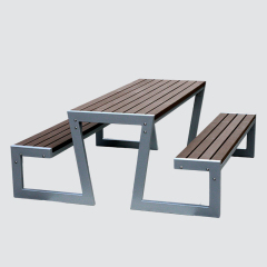 6/8 foot outdoor recycled plastic wood picnic table with bench