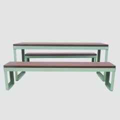 Outdoor garden table and bench sets