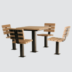 Wooden outdoor table and chairs