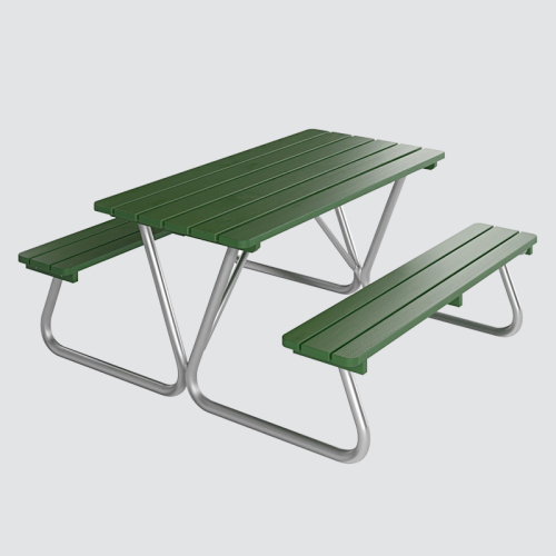 Outdoor commercial dining table and chairs