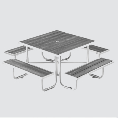 Outdoor patio 8 person WPC picnic table and chairs