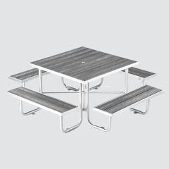 Outdoor patio 8 person WPC picnic table and chairs
