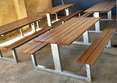 Commercial Outdoor Garden Hardwood Picnic Tables