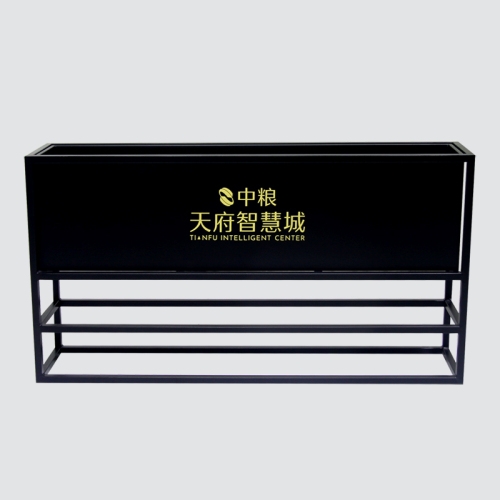 Design custom isolation outdoor park garden metal square flower box