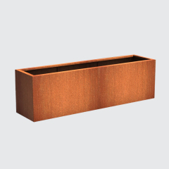 CORTEN STEEL RECTANGULAR PLANTER